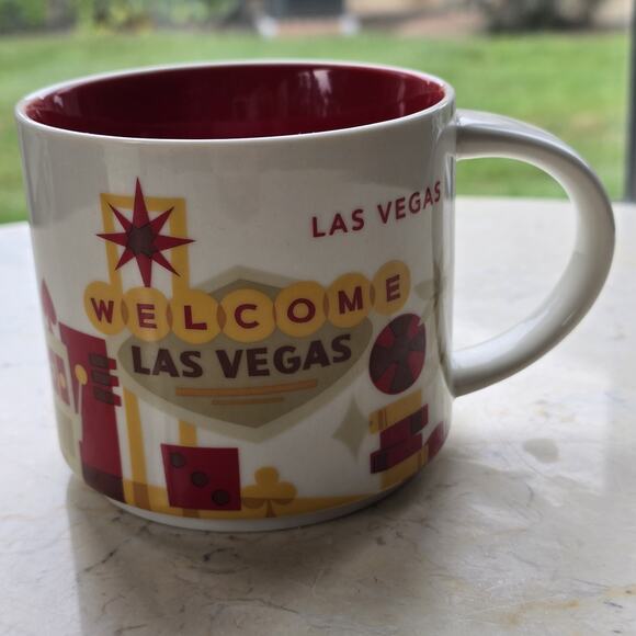 STARBUCKS Las Vegas Nevada 14oz Coffee Mug Cup You Are Here Series Red - Picture 9 of 11